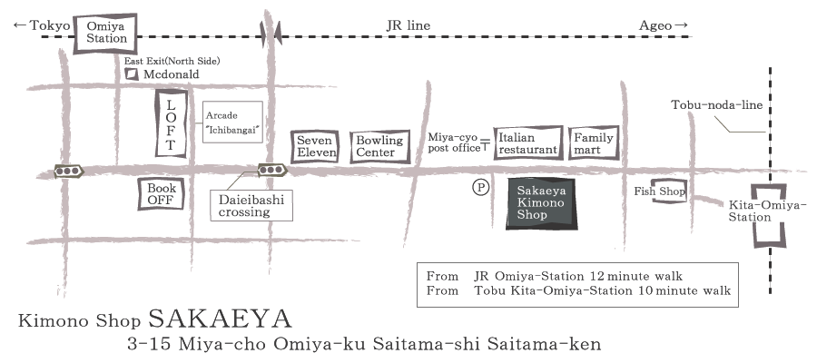 KimonoShop Sakaeya map